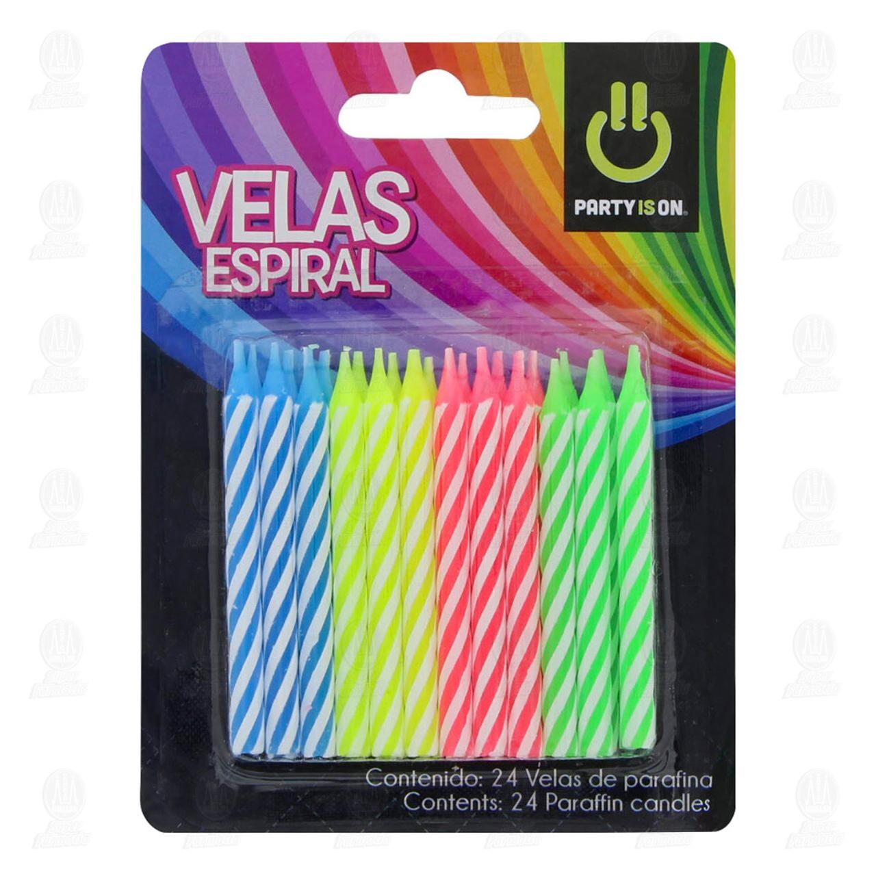 Velas Espiral Party Is On, 24 pzas.