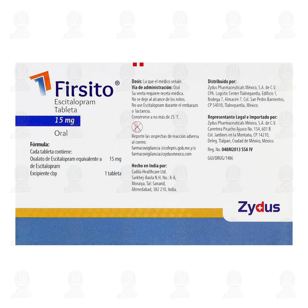 Firsito 15 mg, 14 Tabletas. image number 2