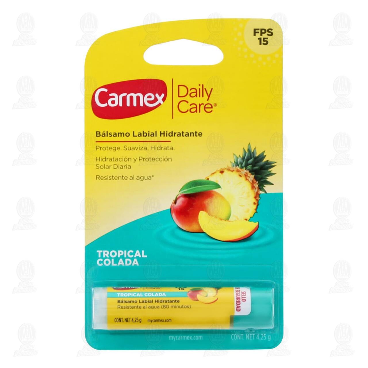Bálsamo Labial Carmex Hidratante Aroma a Tropical Colada, 4.25 gr.