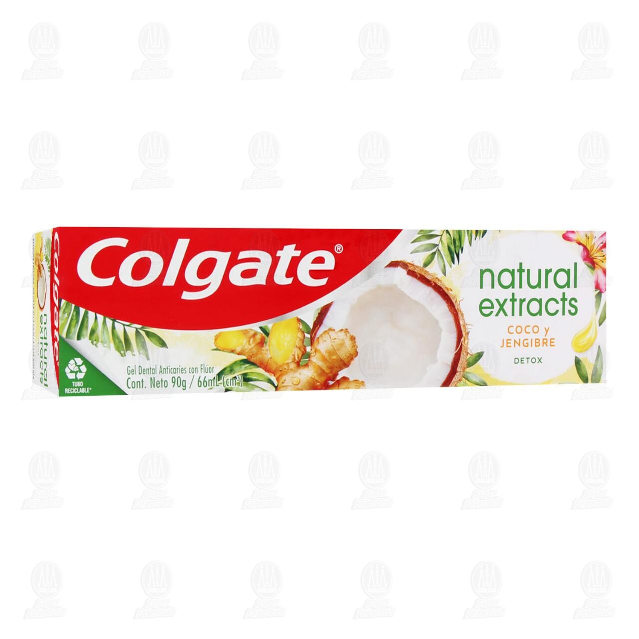 Gel Dental Colgate Natural Extracts con Coco y Jengibre, 66 ml.