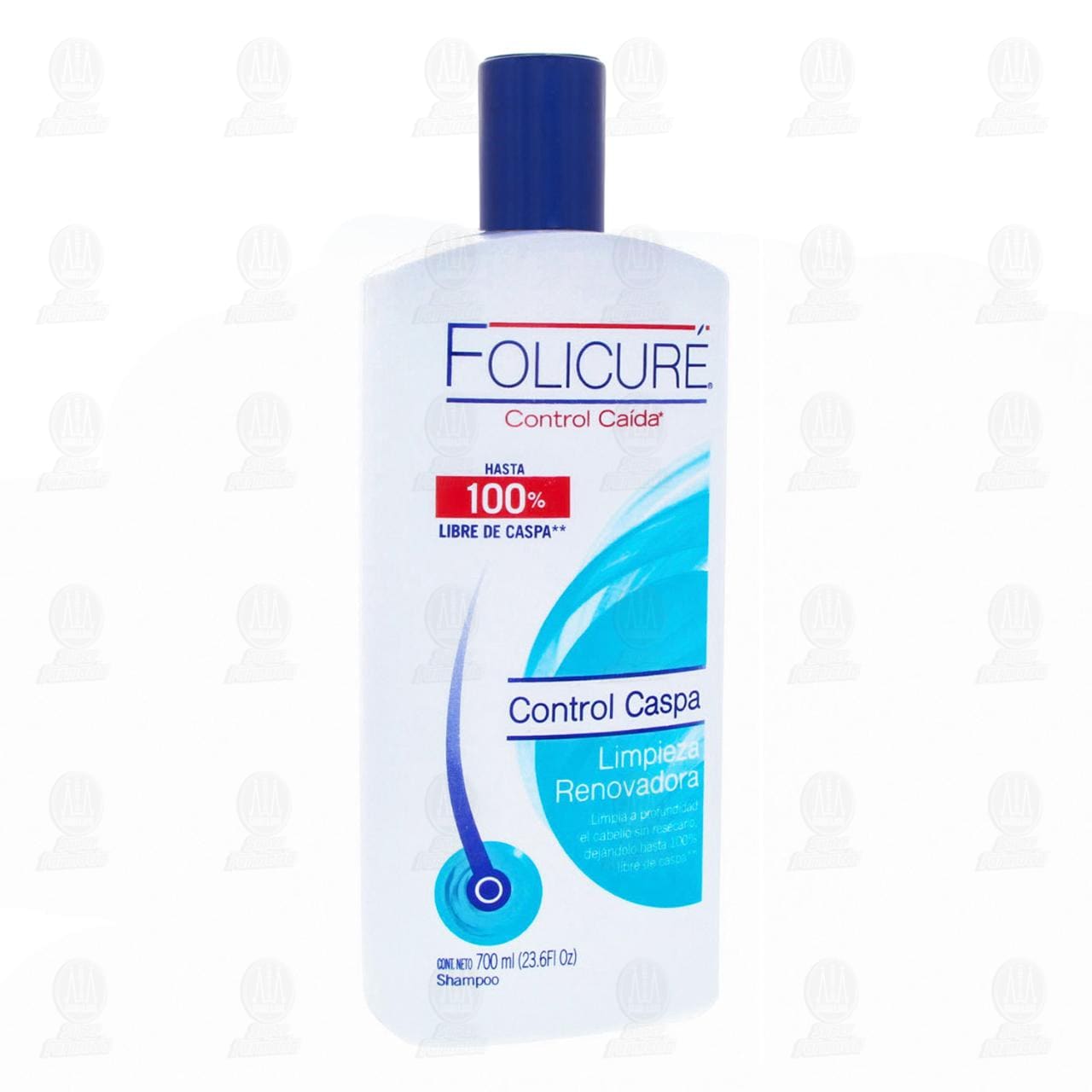 Imagen para Shampoo Folicuré Control Caspa, limpieza renovadora con control caída, limpia a profundidad el cabello sin resecarlo dejándolo hasta 100% libre de caspa. Envase con 700 mililitros.