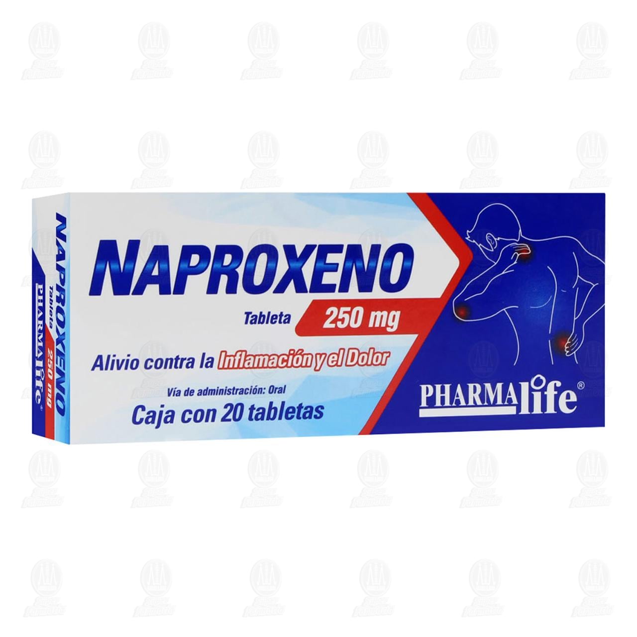 Naproxeno 250 mg, 20 Tabletas Pharmalife.