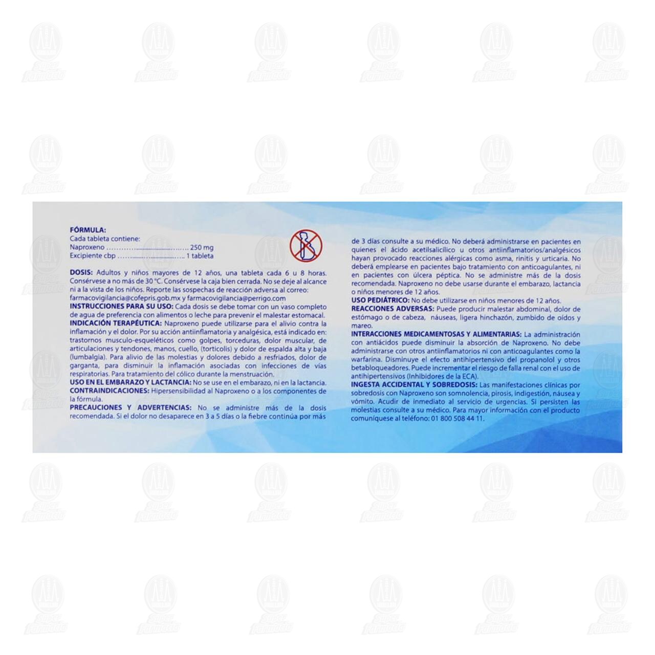 Naproxeno 250 mg, 20 Tabletas Pharmalife. image number 2