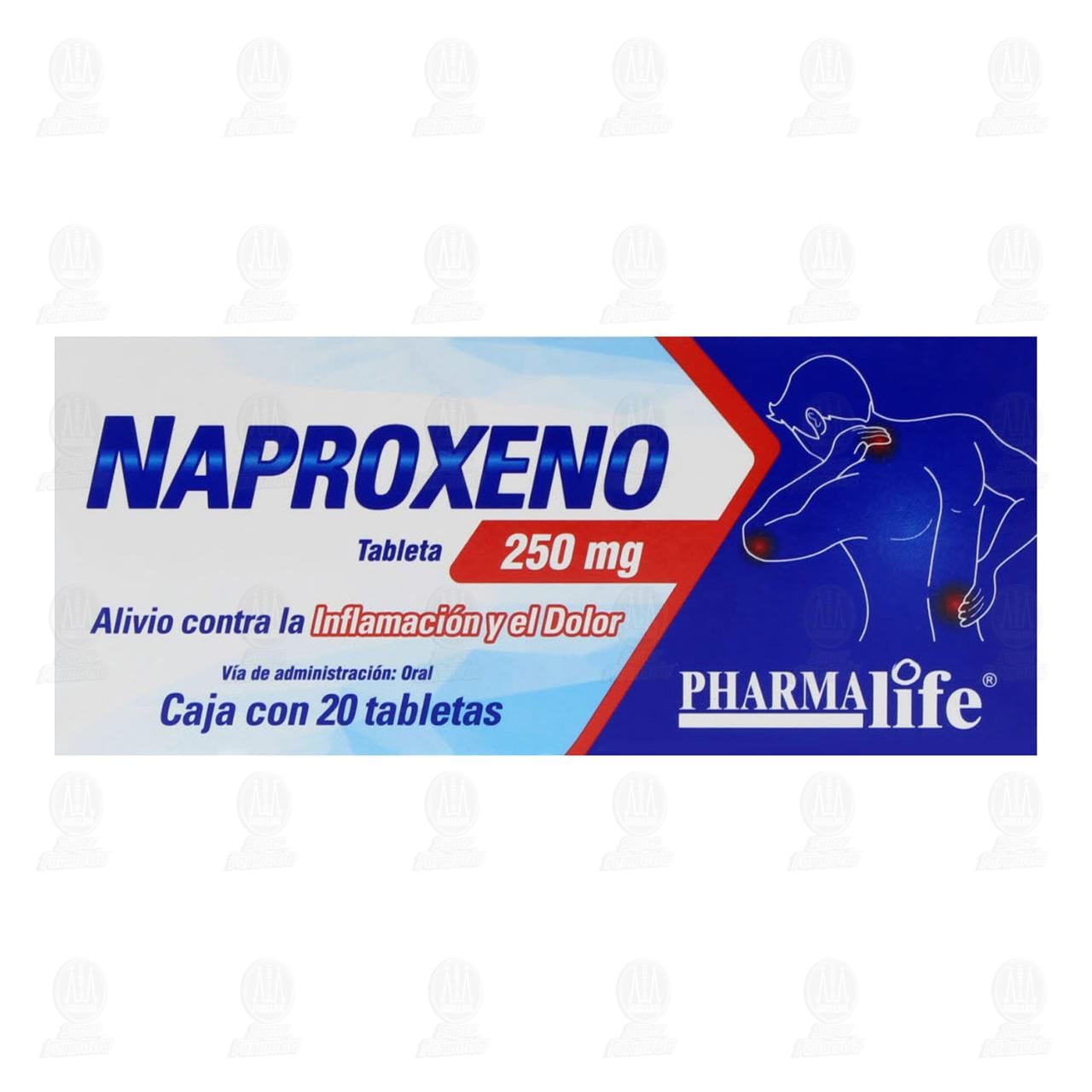 Naproxeno 250 mg, 20 Tabletas Pharmalife. image number 1
