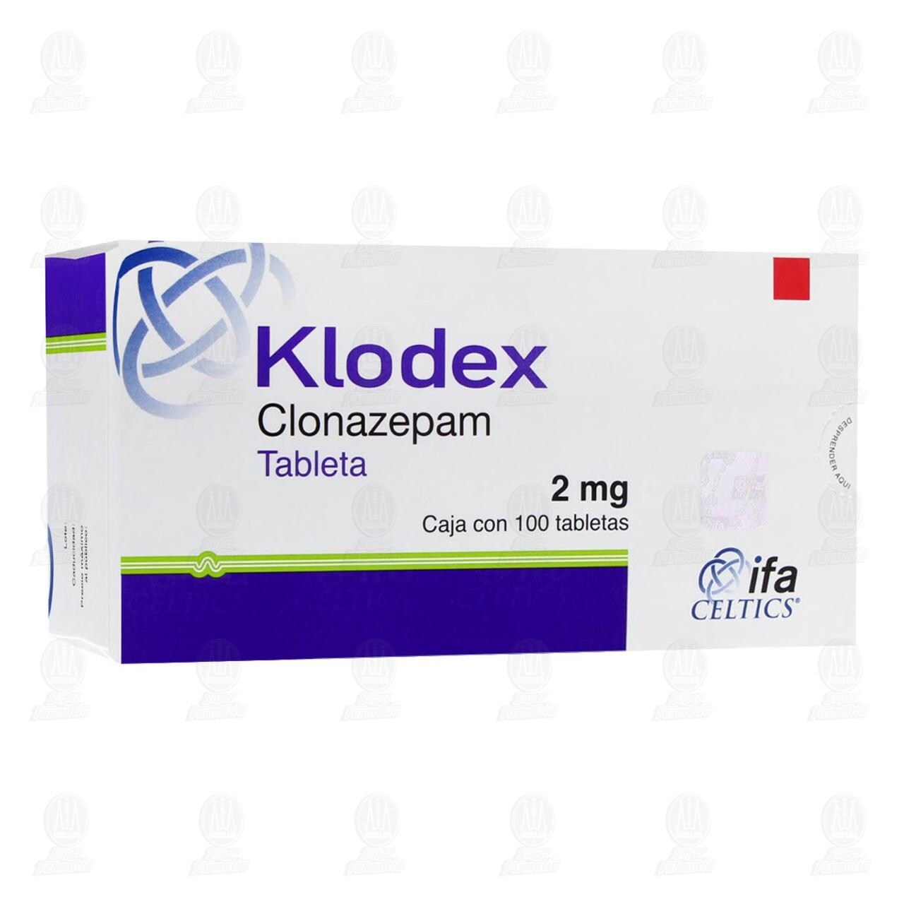 Klodex 2 mg, 100 Tabletas. image number 0