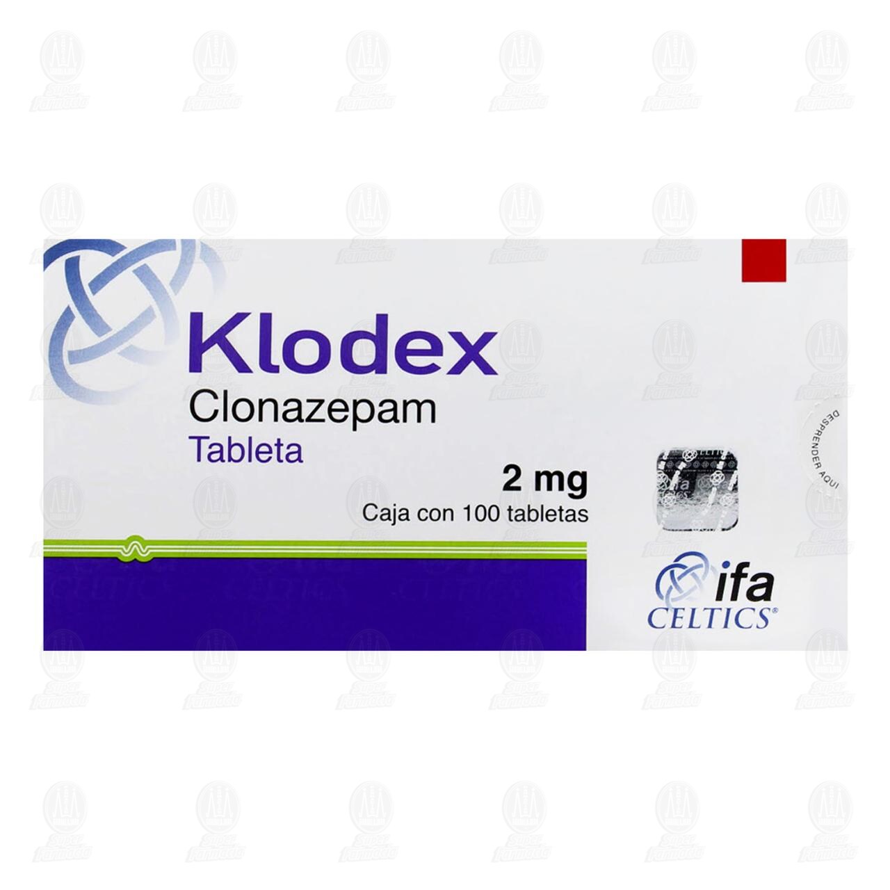 Klodex 2 mg, 100 Tabletas. image number 1