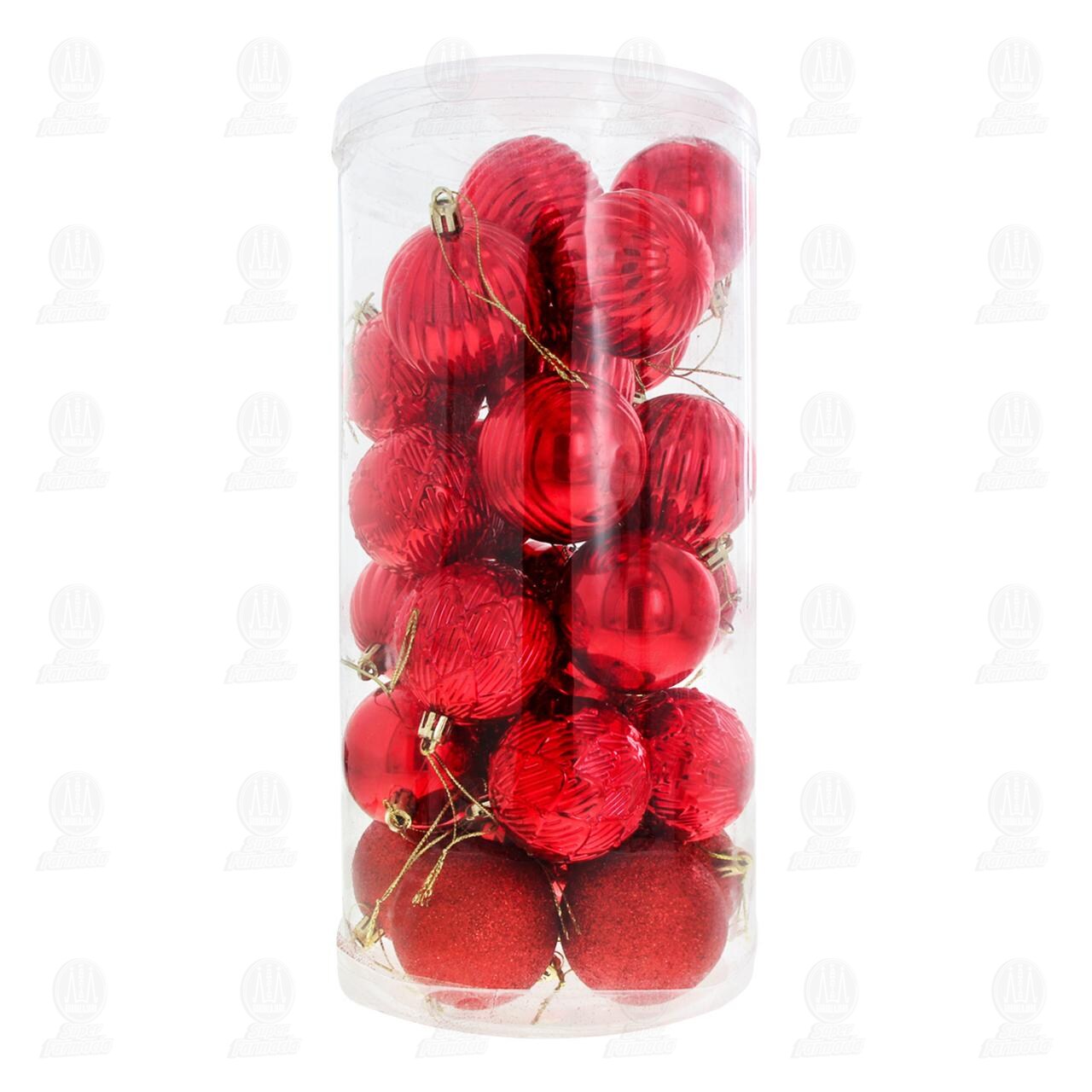 Esferas Navideñas Bridgeco Rojo, 30 pzas. image number 0