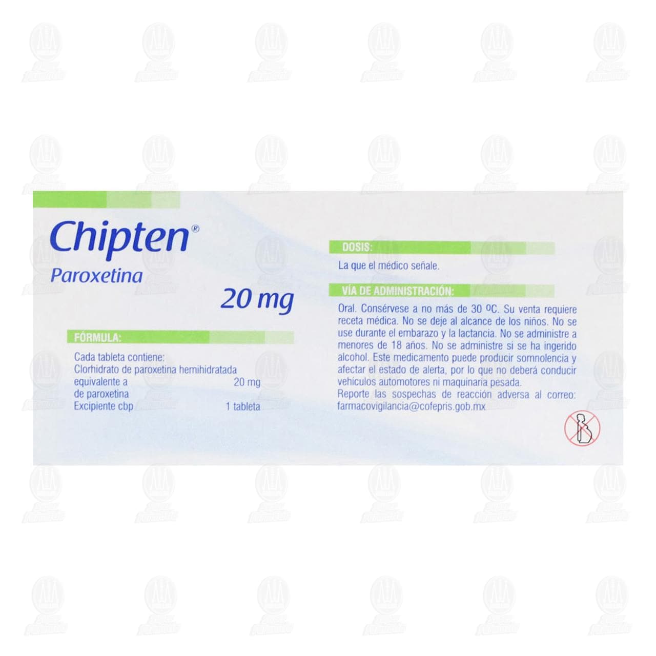Chipten 20 mg, 10 Tabletas. image number 2