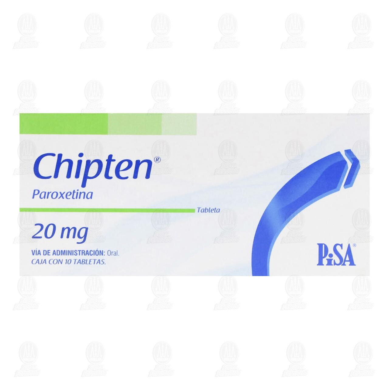 Chipten 20 mg, 10 Tabletas. image number 1