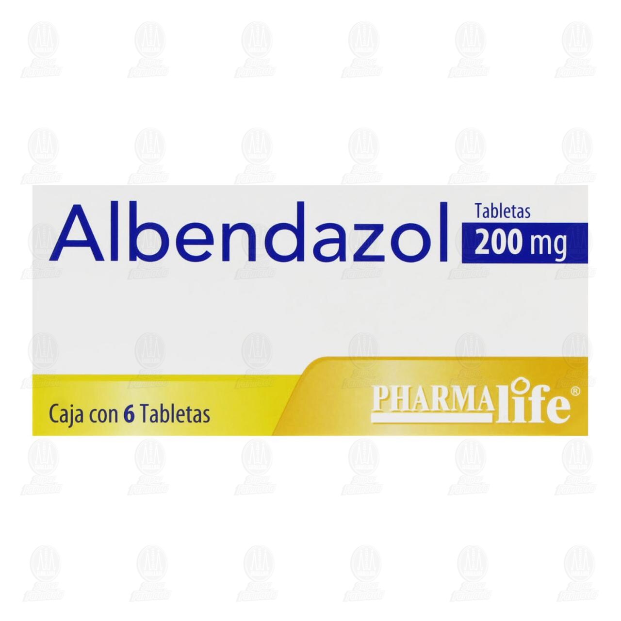 Albendazol 200 mg, 6 Tabletas Pharmalife. image number 1