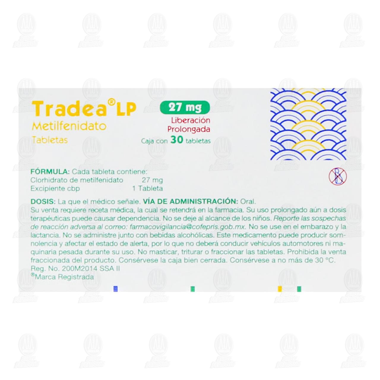 Tradea LP 27 mg, 30 Tabletas. image number 2