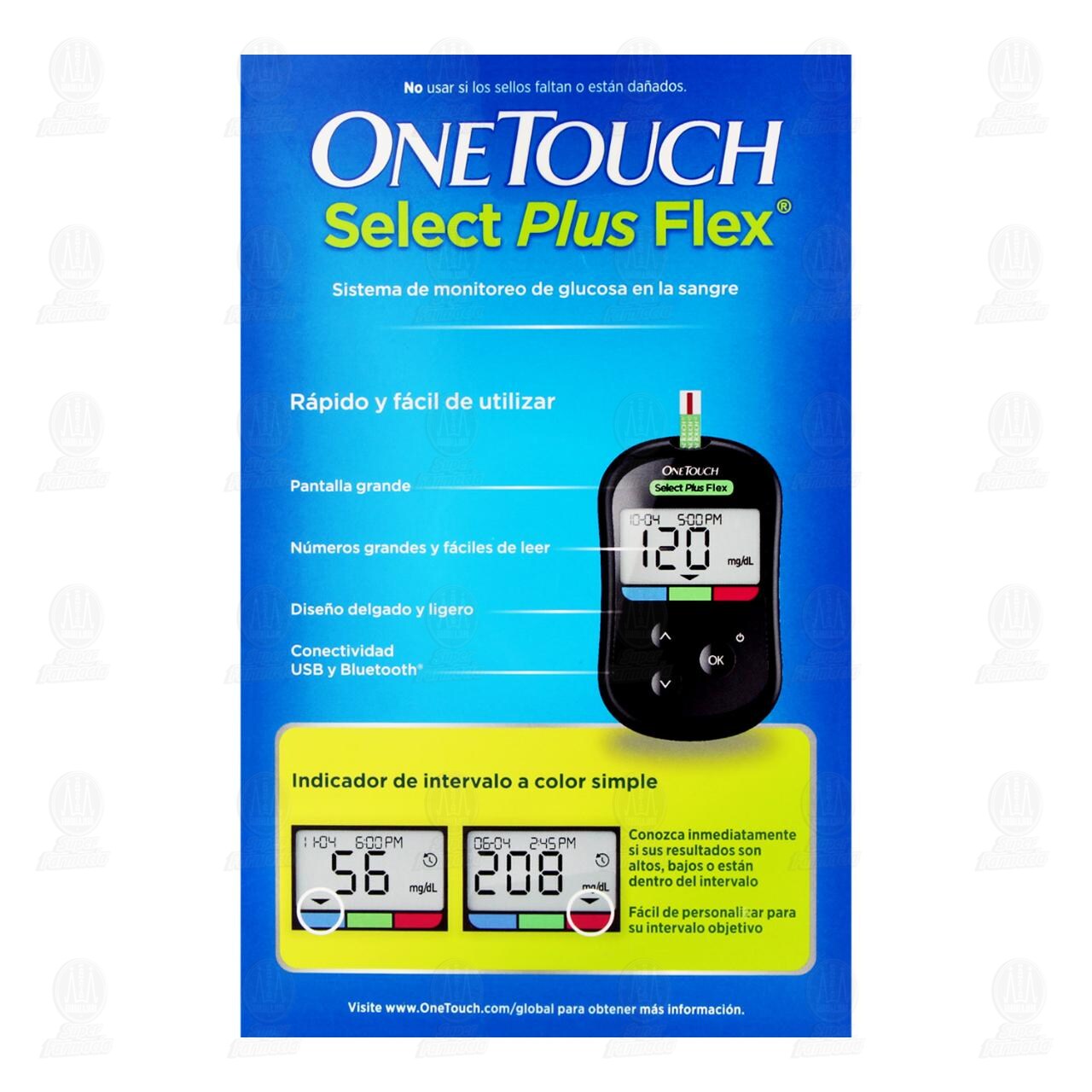 One Touch Select Plus Flex Sistema de Monitoreo de Glucosa, 1 pza. image number 2