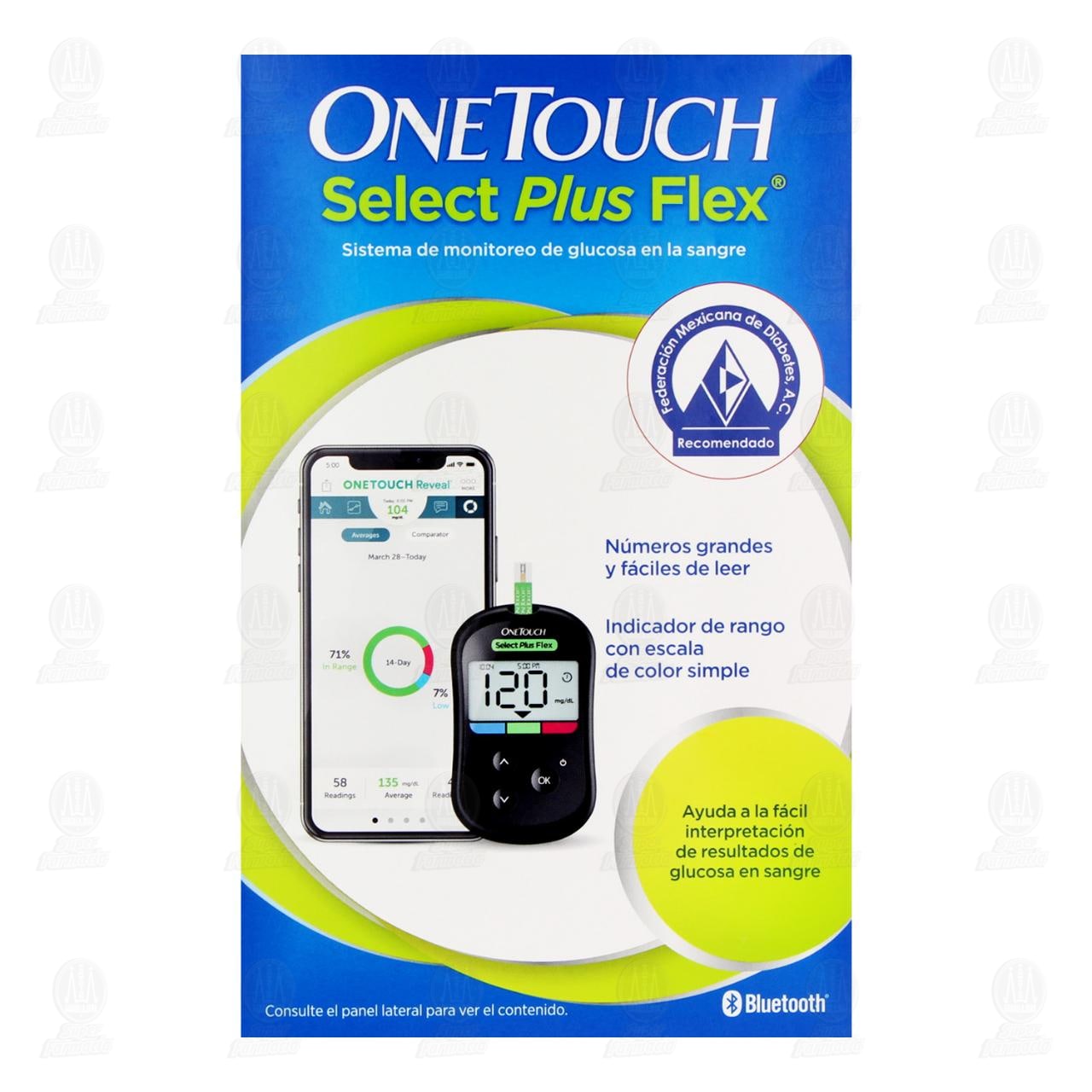 One Touch Select Plus Flex Sistema de Monitoreo de Glucosa, 1 pza. image number 1