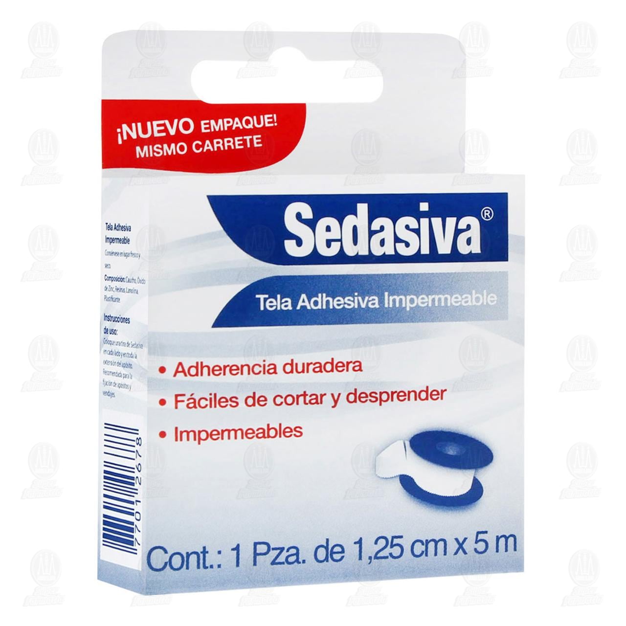 Imagen para Sedasiva Tela Adhesiva Impermeable 1.25cm x 5m 1pz