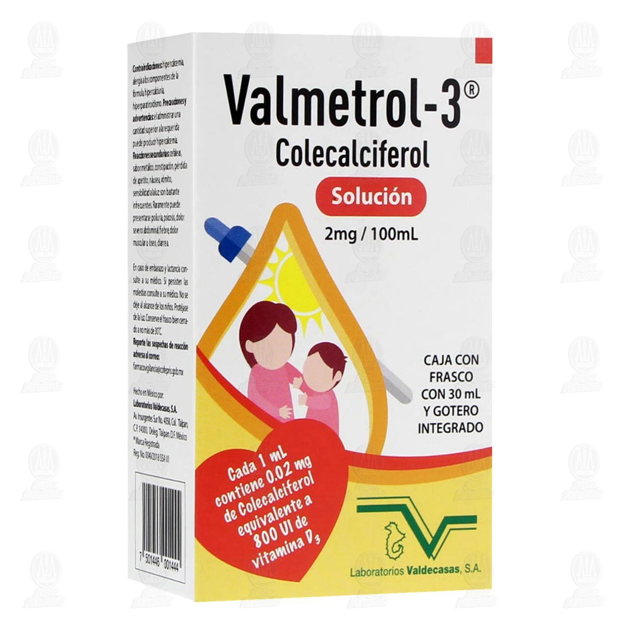 Valmetrol-3 800UI 2mg/100ml Solución, 30 ml. image number 0