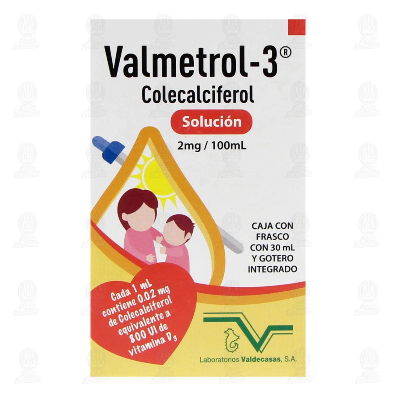 Valmetrol-3 800UI 2mg/100ml Solución, 30 ml. image number 1
