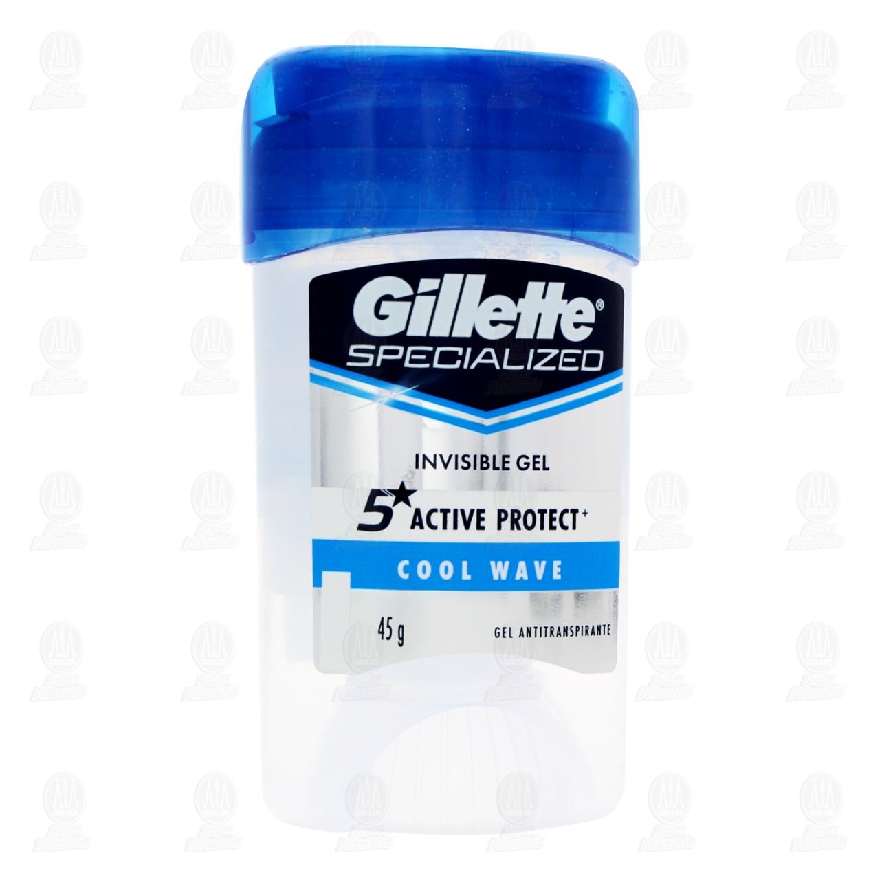 Antitranspirante Gillette Specialized Coll Wave en Gel, 45 gr.