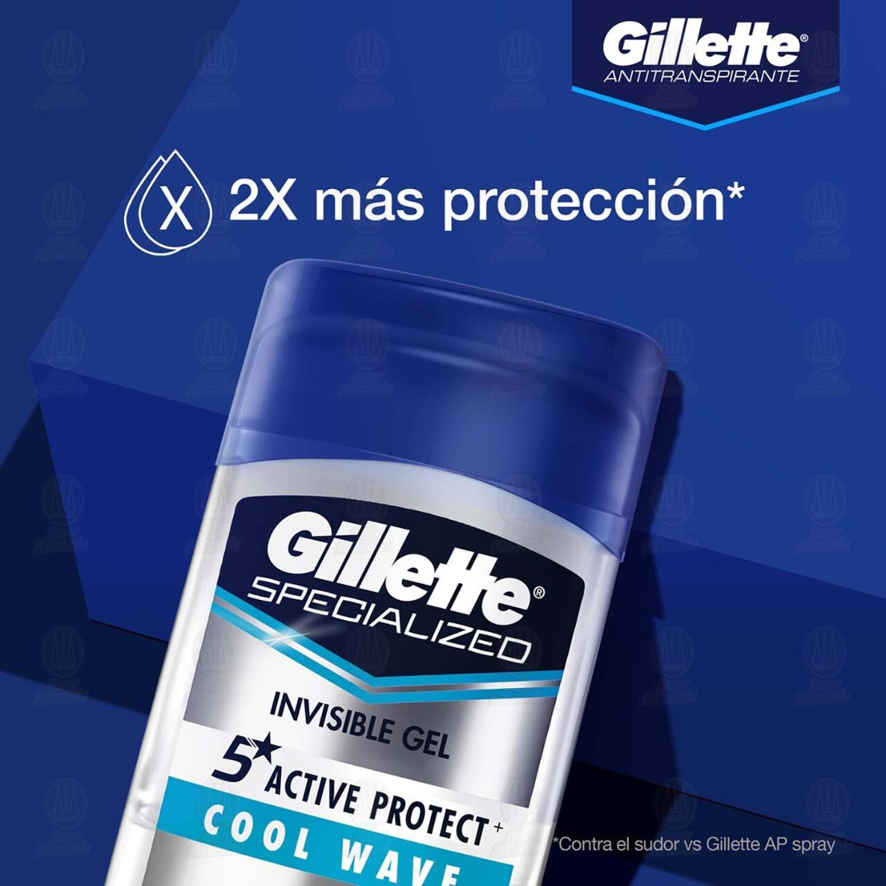 Antitranspirante Gillette Specialized Coll Wave en Gel, 45 gr. image number 3