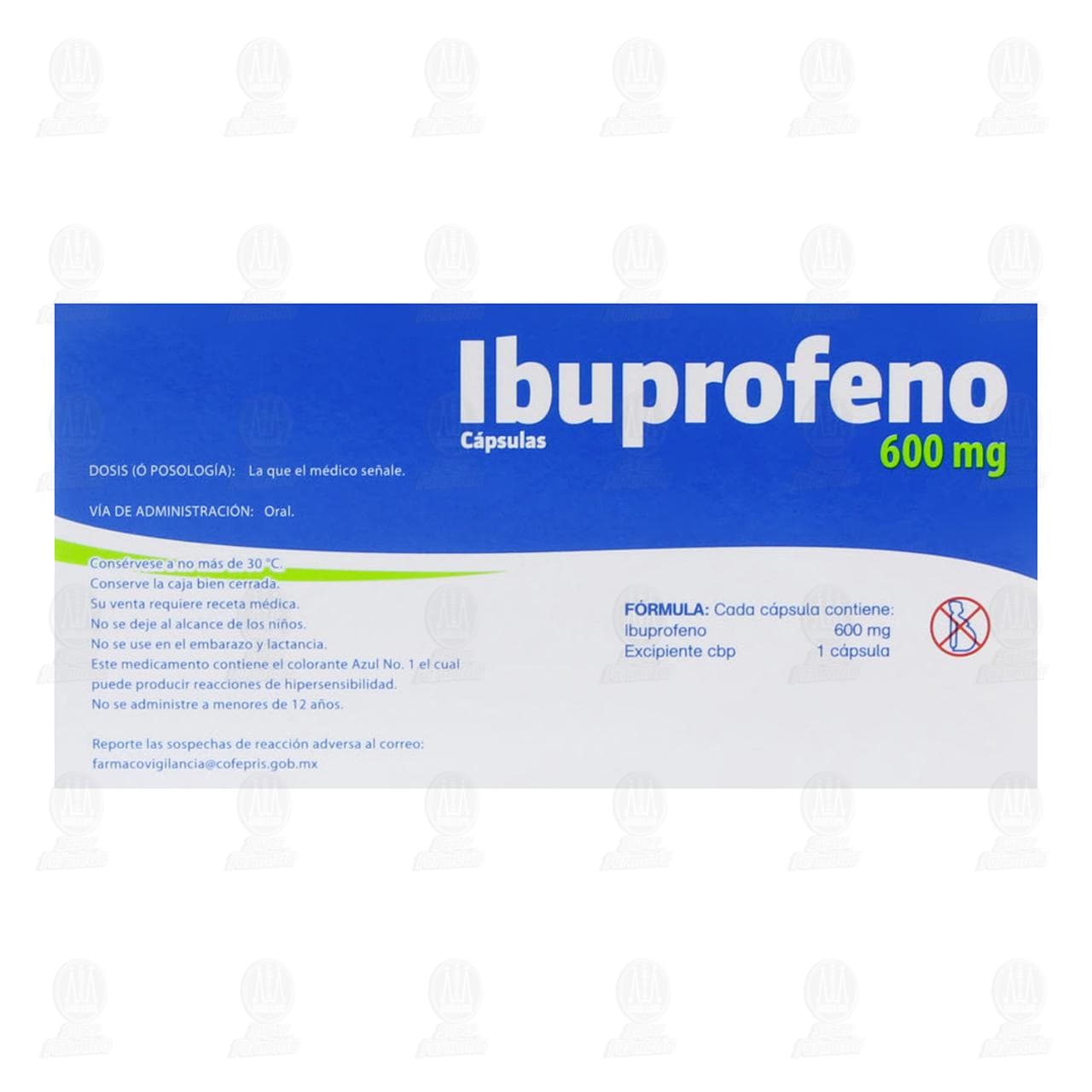 Ibuprofeno 600 mg, 10 Cápsulas Pharmalife. image number 2