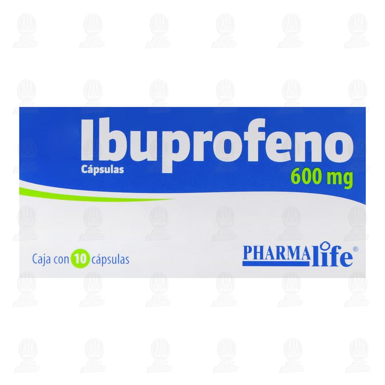 Ibuprofeno 600 mg, 10 Cápsulas Pharmalife. image number 1