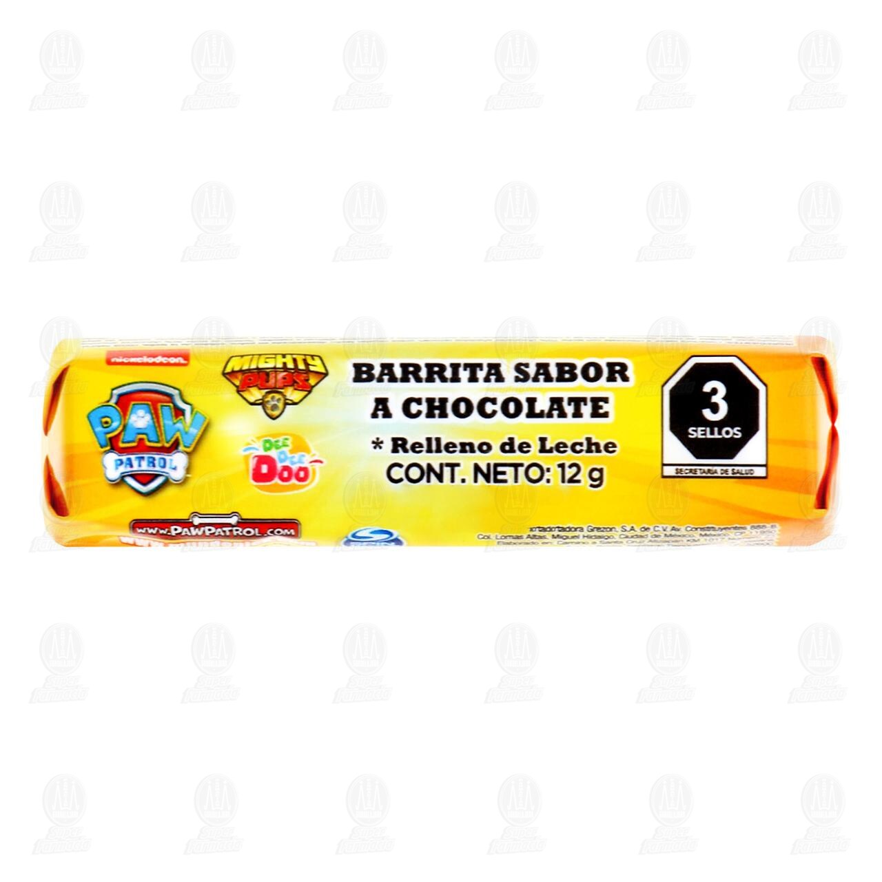 Barrita Paw Patrol Sabor a Chocolate, 12 gr.