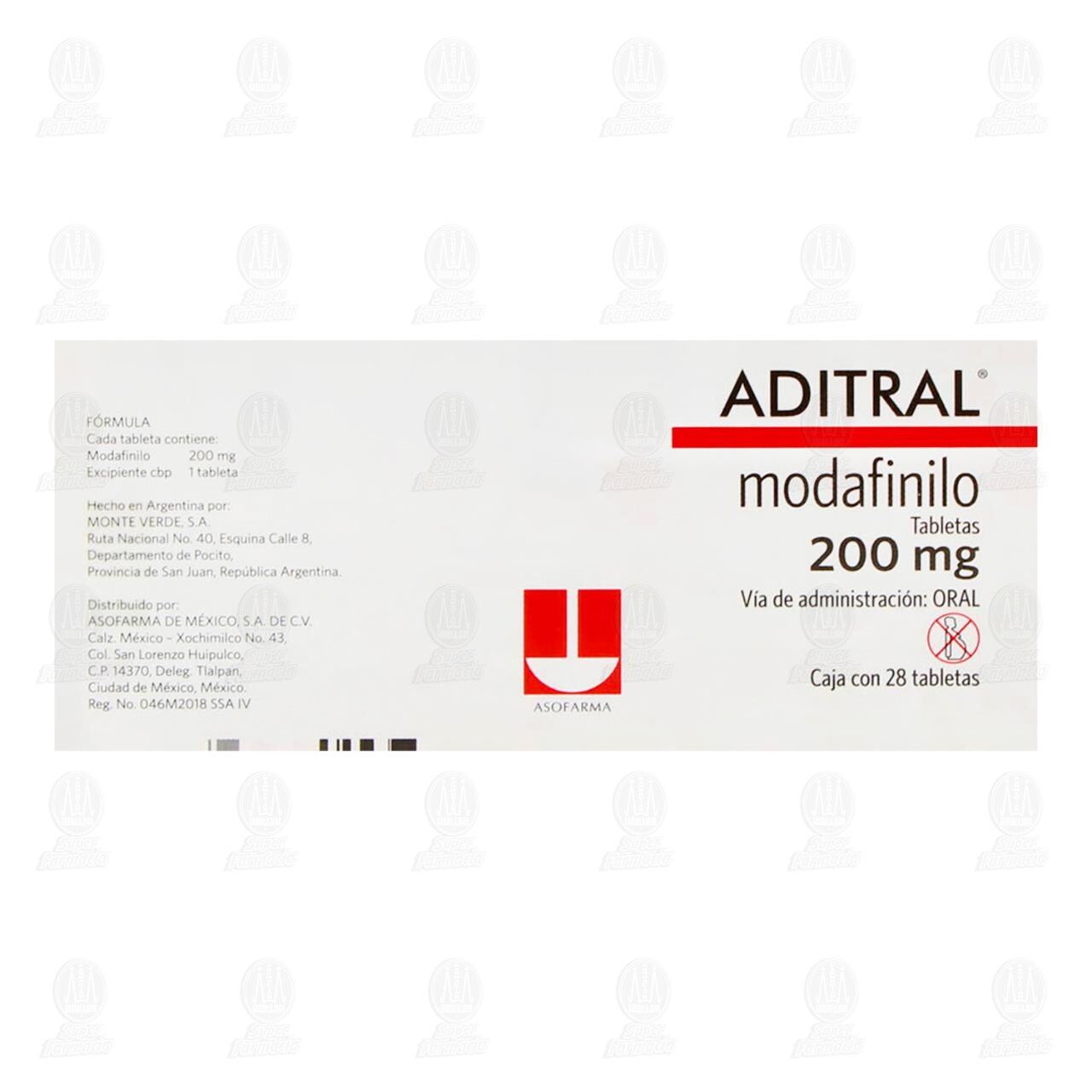 Aditral 200 mg, 28 Tabletas. image number 2