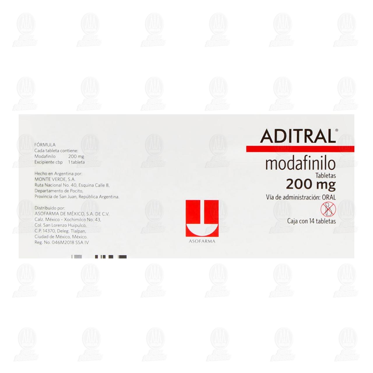 Aditral 200 mg, 14 Tabletas. image number 2