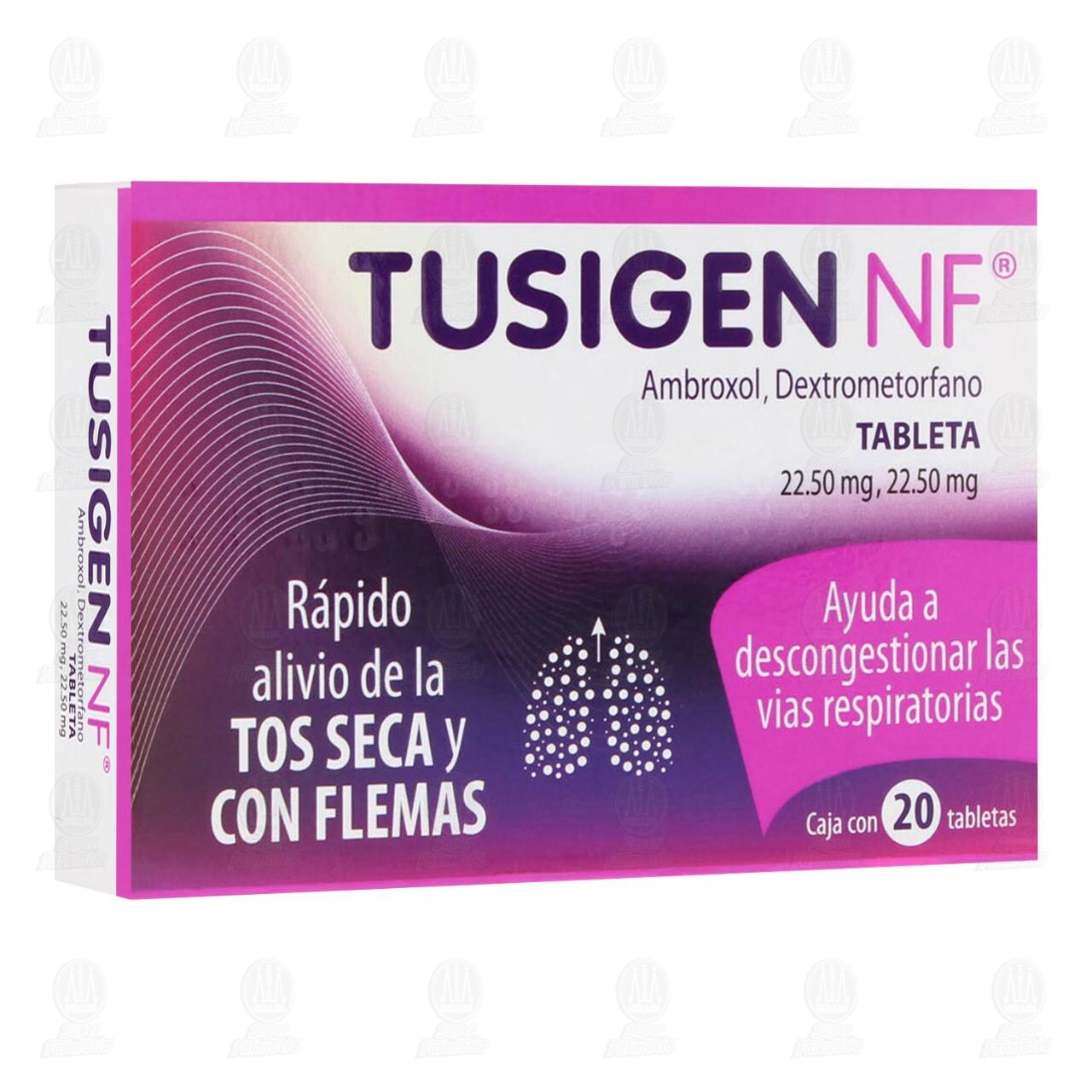 Tusigen NF 22.50mg/22.50mg, 20 Tabletas. image number 0
