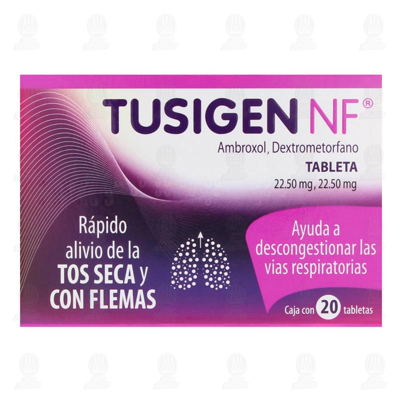 Tusigen NF 22.50mg/22.50mg, 20 Tabletas. image number 1