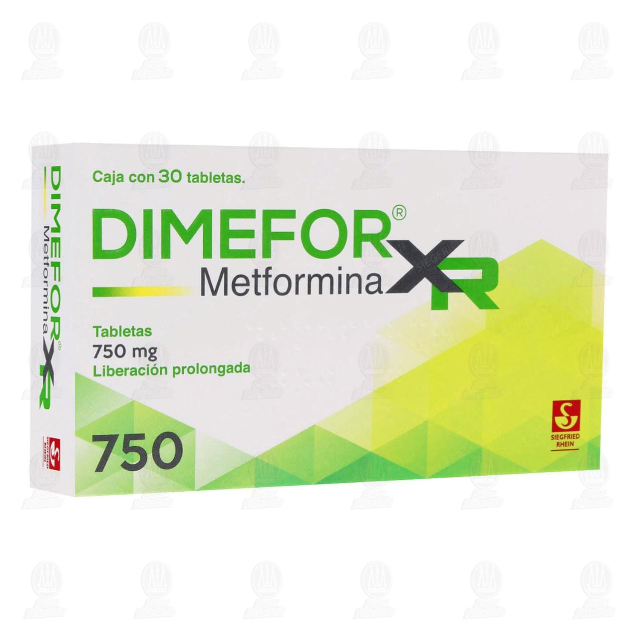 Dimefor XR 750 mg, 30 Tabletas. image number 0