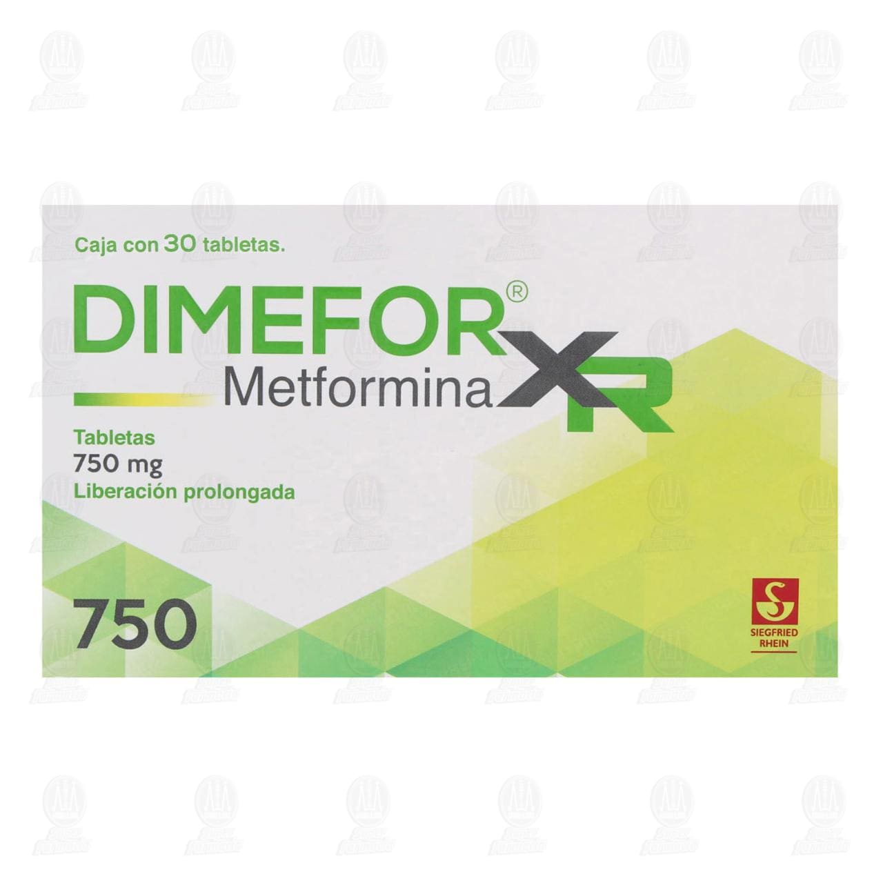 Dimefor XR 750 mg, 30 Tabletas. image number 1