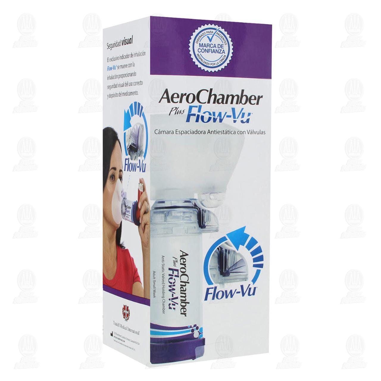 Aerochamber Plus Flow-Vu Adulto C&aacute;mara Espaciadora Antiest&aacute;tica con V&aacute;lvulas