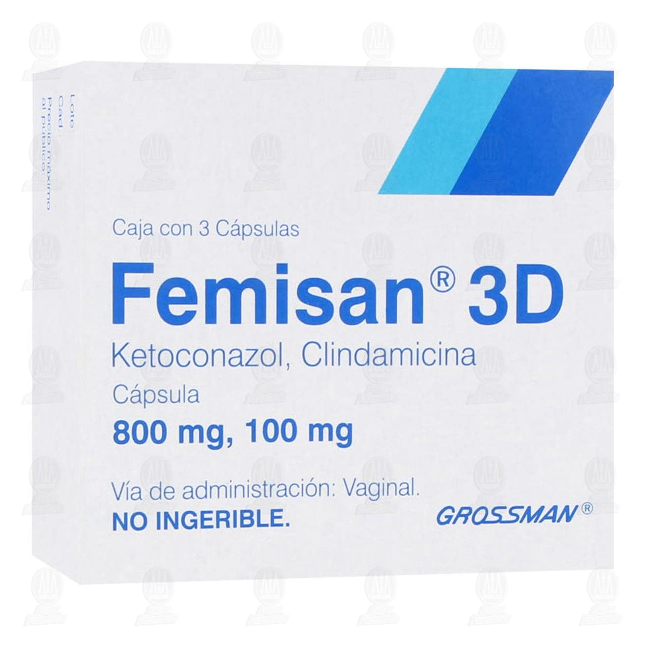 Femisan 3D 800mg/100mg, 3 C&aacute;psulas. image number 0