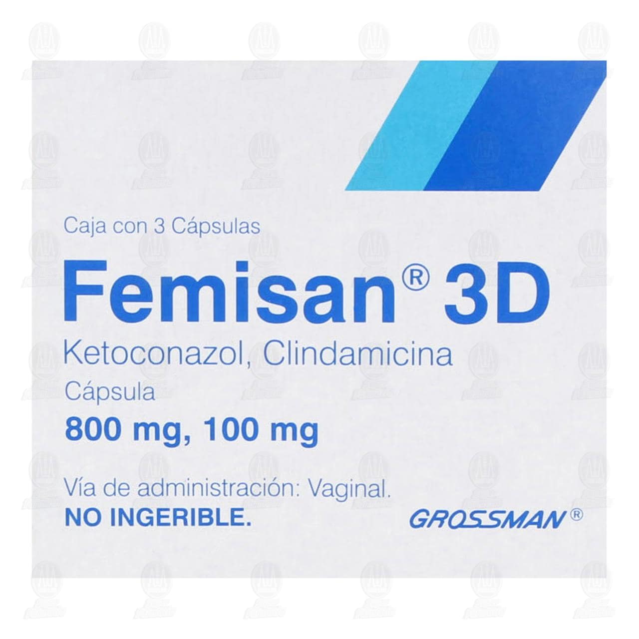 Femisan 3D 800mg/100mg, 3 C&aacute;psulas. image number 1