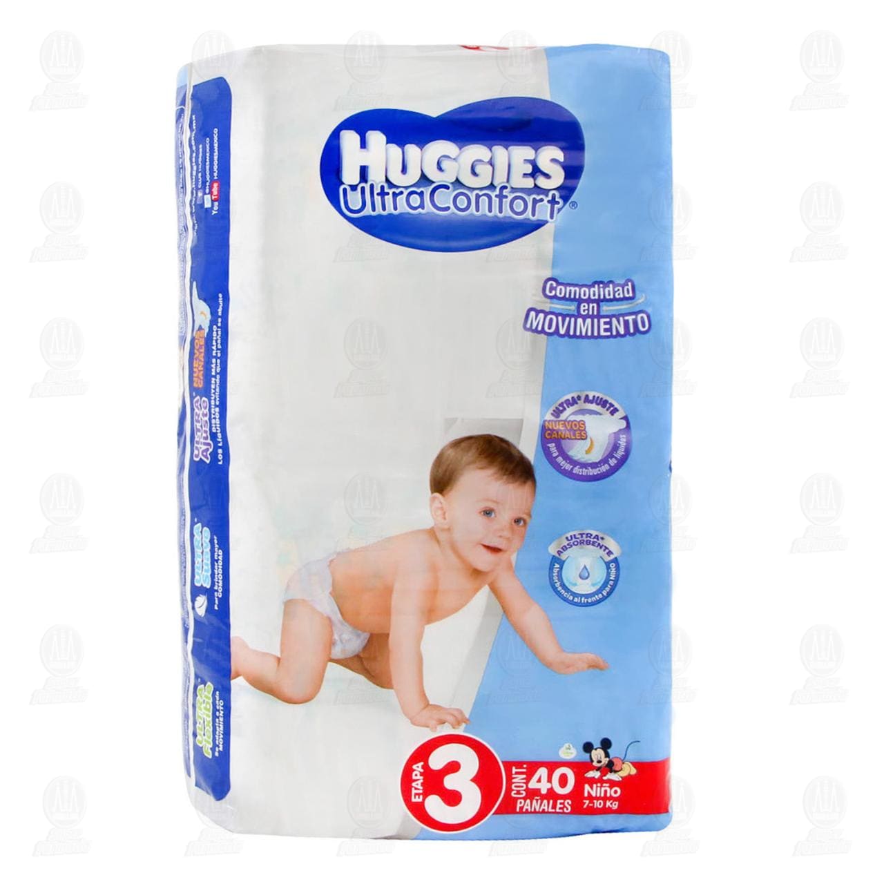 Imagen para Pañales Huggies UltraConfort Etapa 3 Niño 40 pzas.