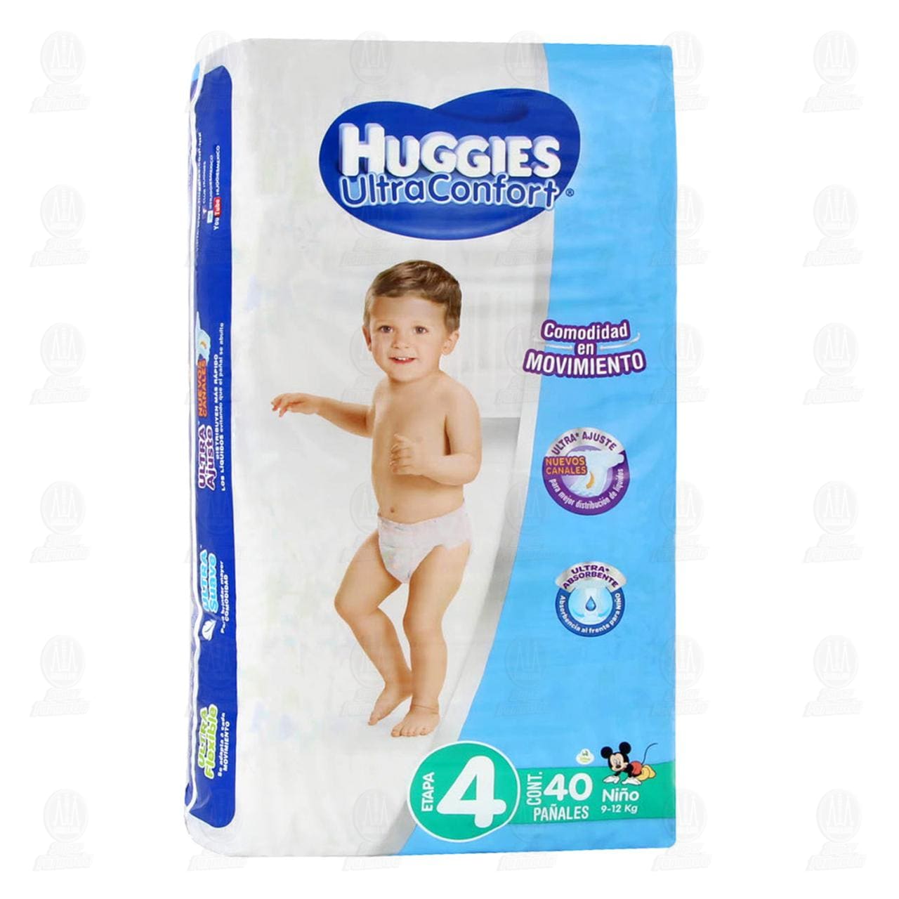 comprar celos Vueltas y vueltas Pañales para Bebé Huggies UltraConfort Etapa 4 Niño, 40 pzas.