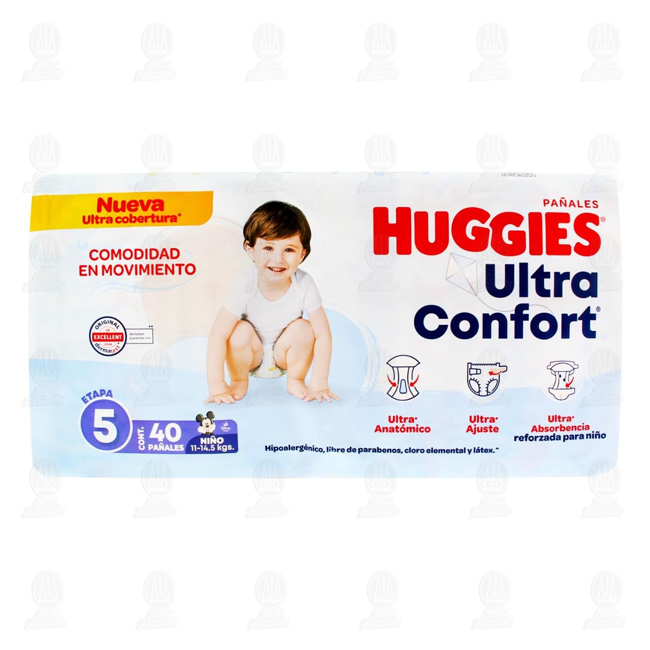 Pañales para Bebé Huggies UltraConfort Etapa 5 Niño, 40 pzas. image number 1