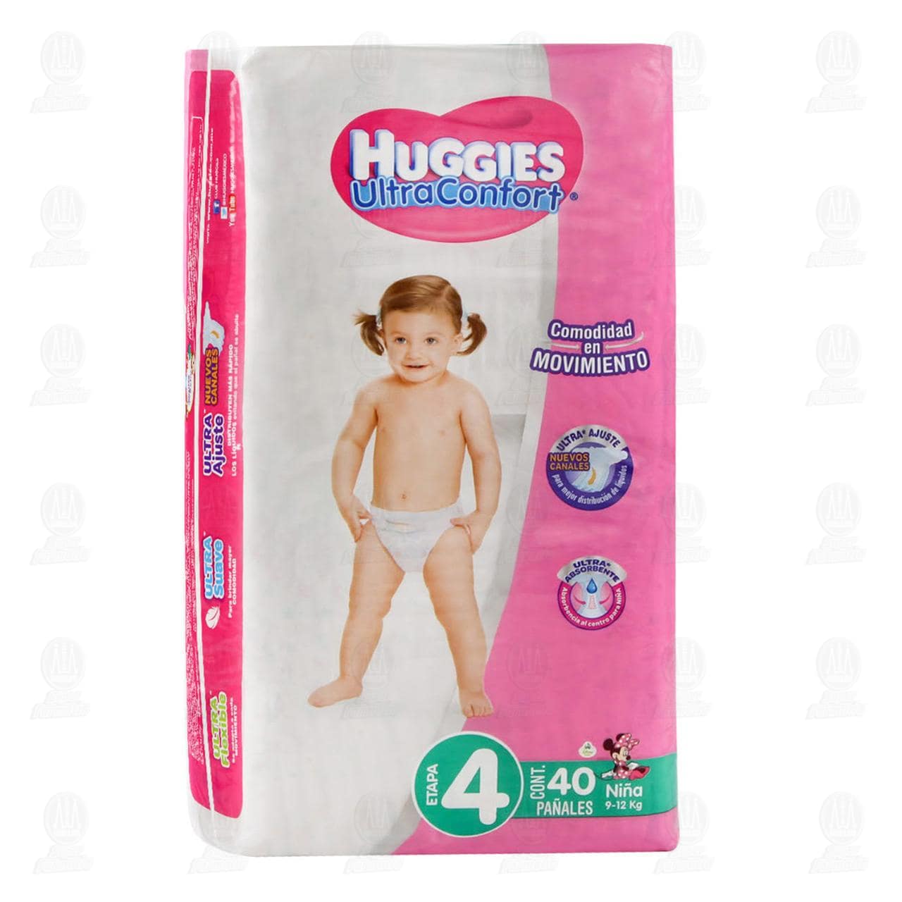 Asesino Montón de Buena suerte Pañales para Bebé Huggies UltraConfort Etapa 4 Niña, 40 pzas.