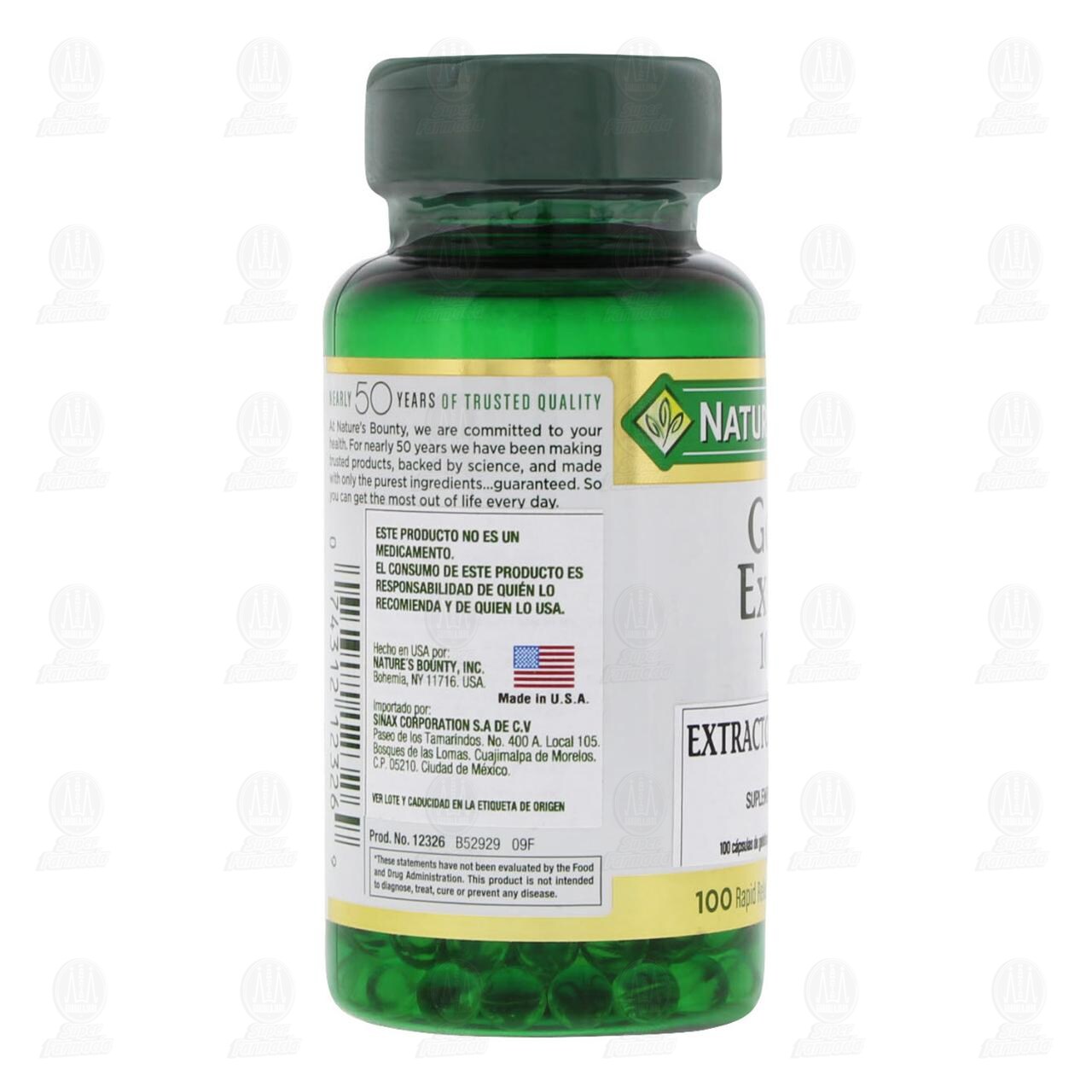 Nature's Bounty Extracto de Ajo Sin Olor 1000 mg, 100 C&aacute;psulas. image number 3