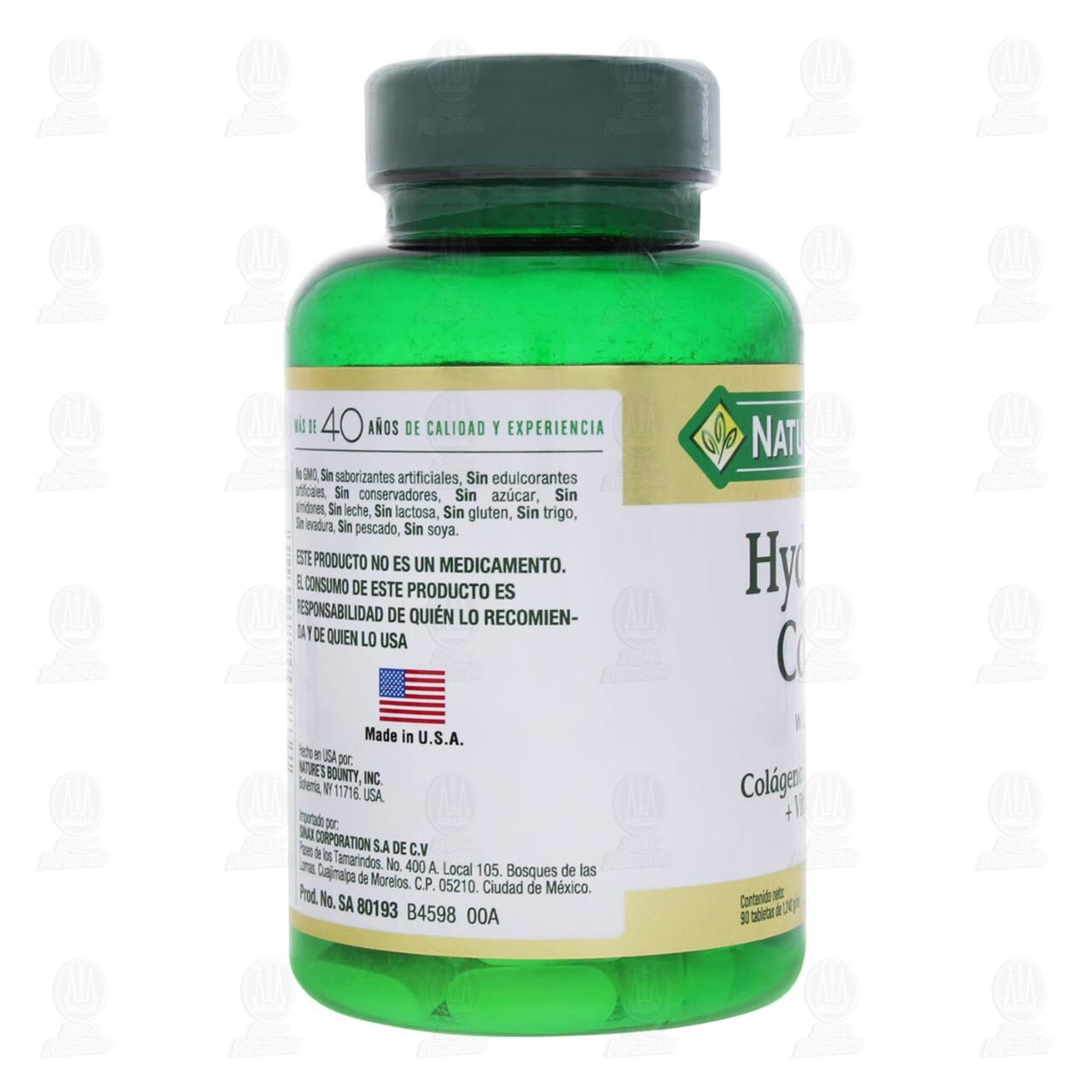 Nature's Bounty Colágeno Hidrolizado con Vitamina C 1000mg/10mg, 90 Tabletas. image number 3