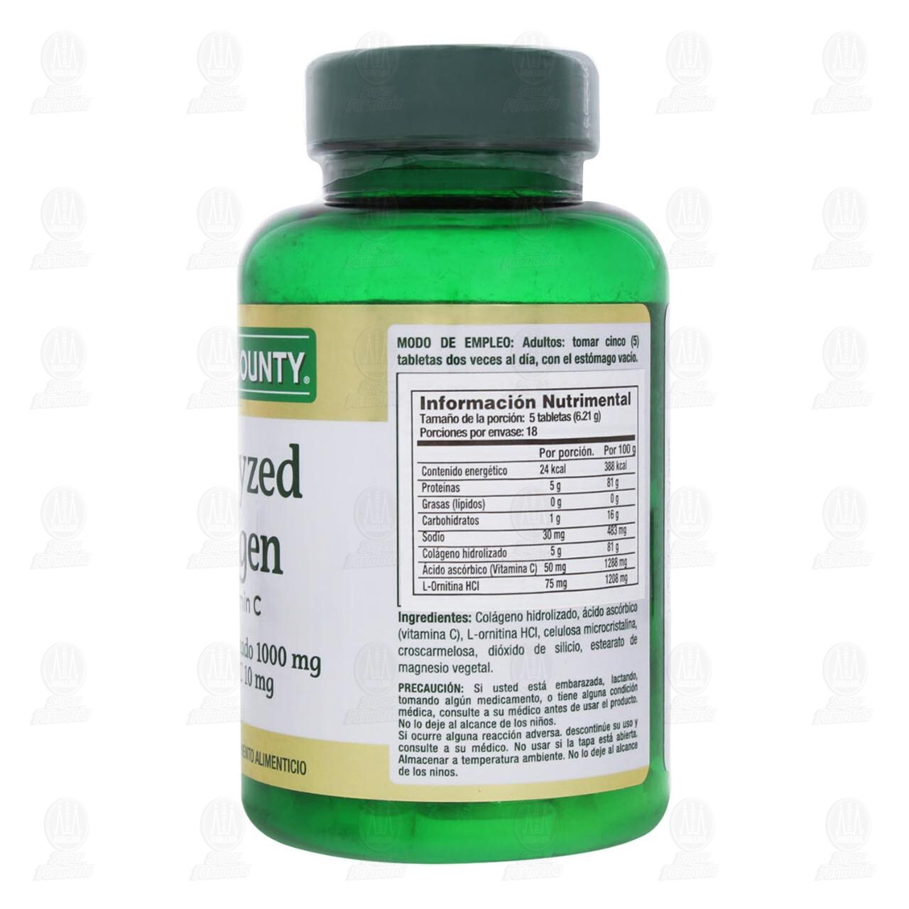 Nature's Bounty Colágeno Hidrolizado con Vitamina C 1000mg/10mg, 90 Tabletas. image number 2