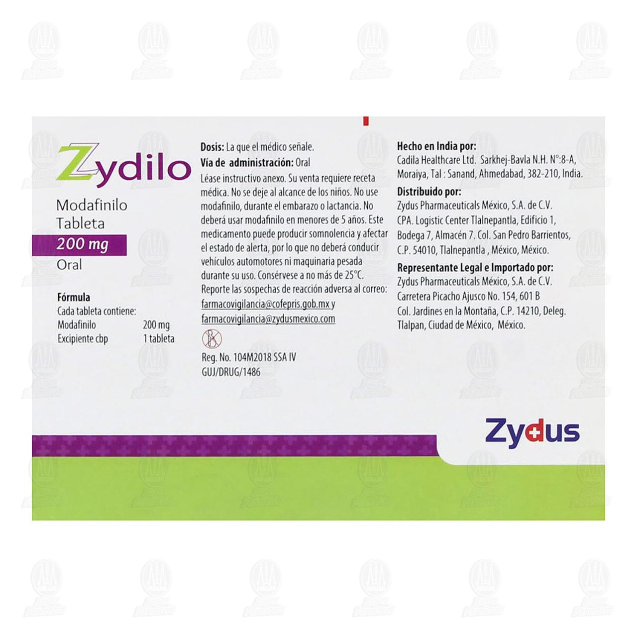 Zydilo 200 mg, 14 Tabletas. image number 2