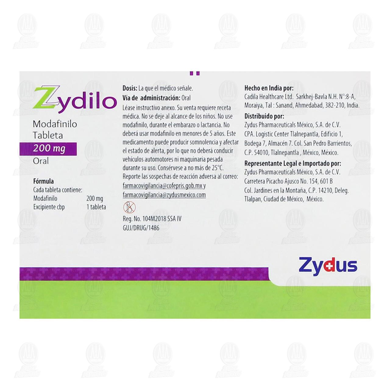 Zydilo 200 mg, 28 Tabletas. image number 2