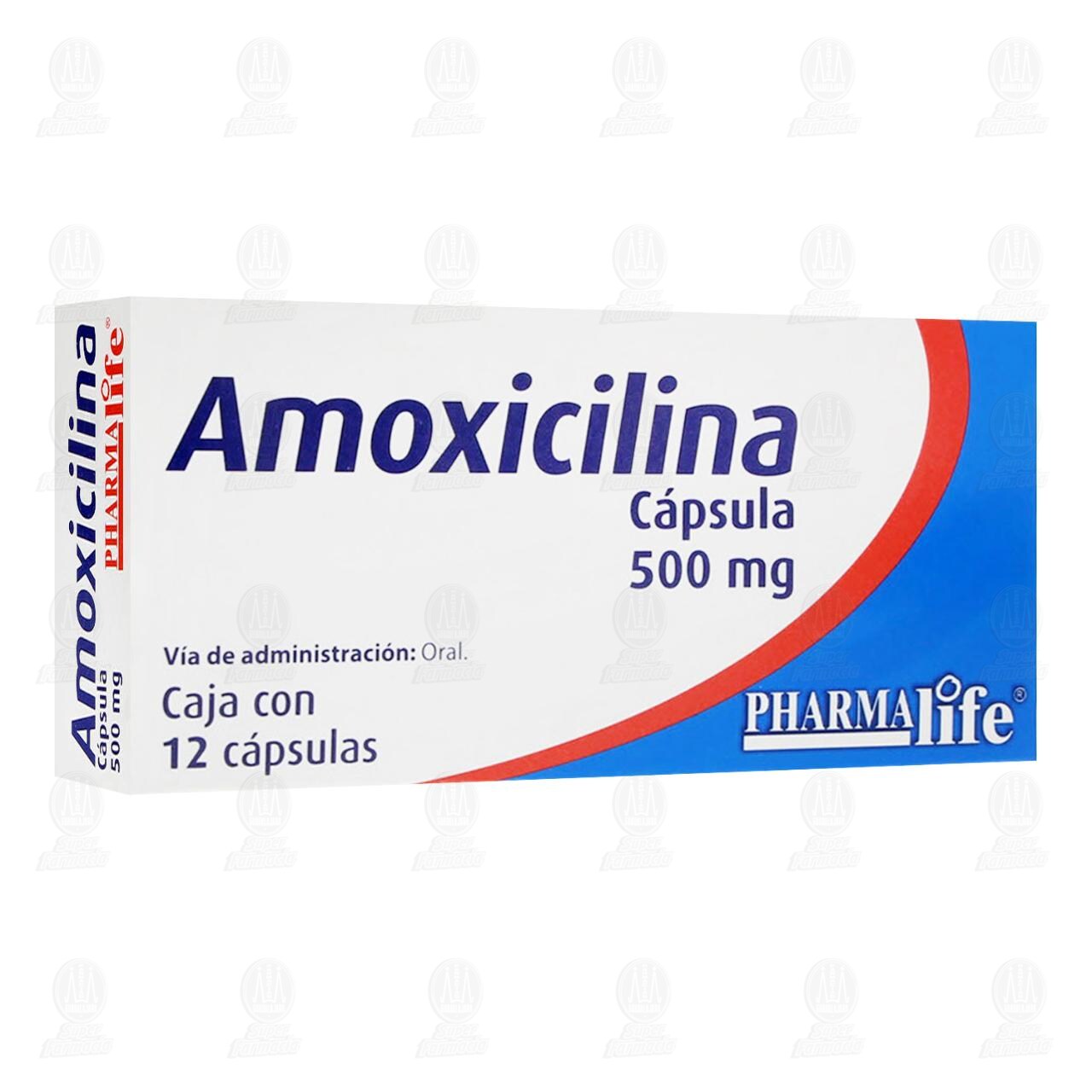 Amoxicilina 500 mg, 12 C&aacute;psulas Pharmalife.