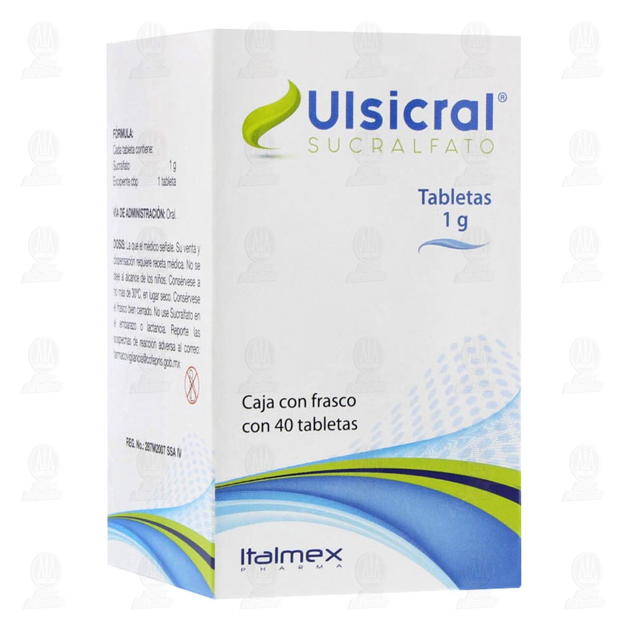 Ulsicral 1 gr, 40 Tabletas. image number 0