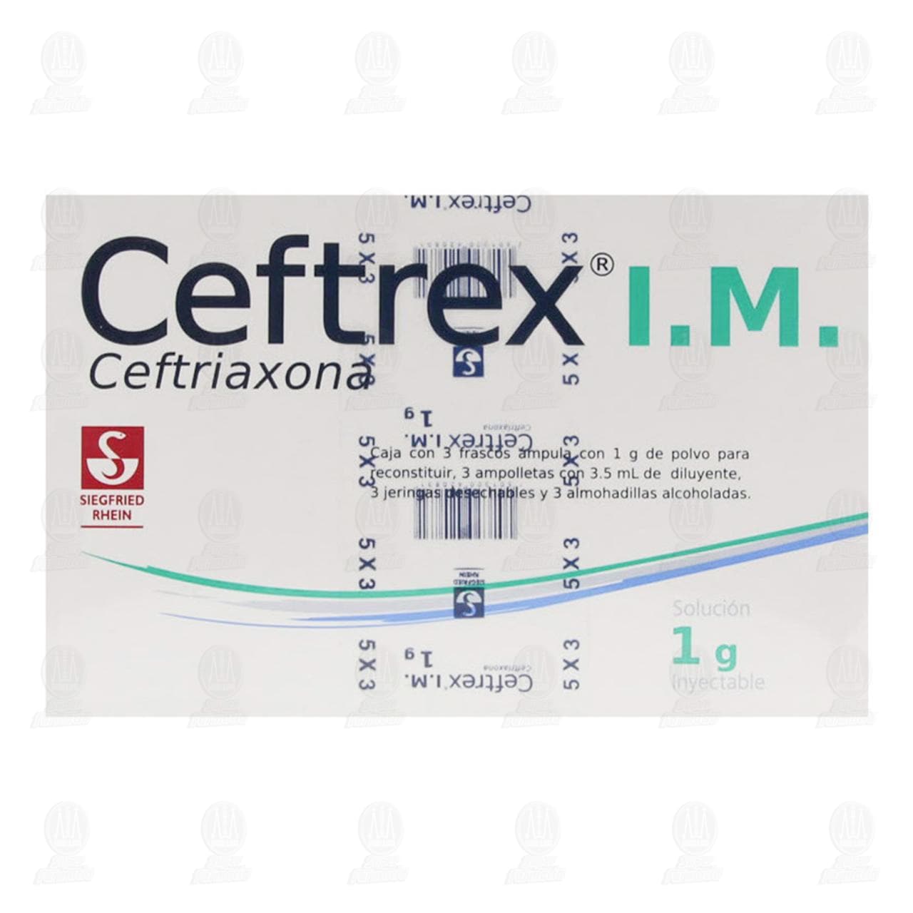 Pack Ceftrex I.M, 1 gr 5X3. image number 1