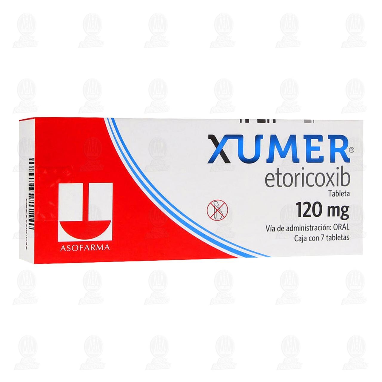 Xumer 120 mg, 7 Tabletas. image number 0
