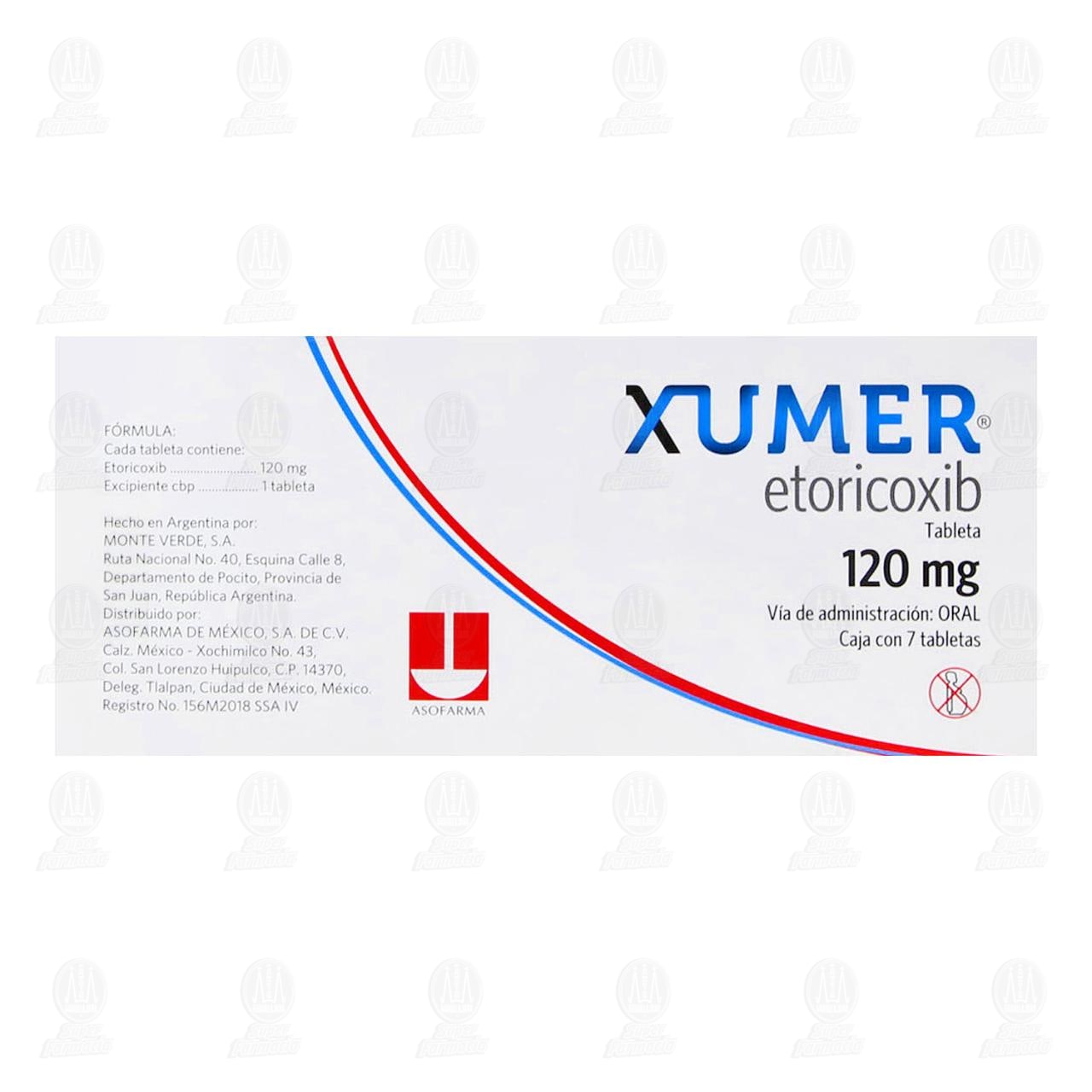 Xumer 120 mg, 7 Tabletas. image number 2