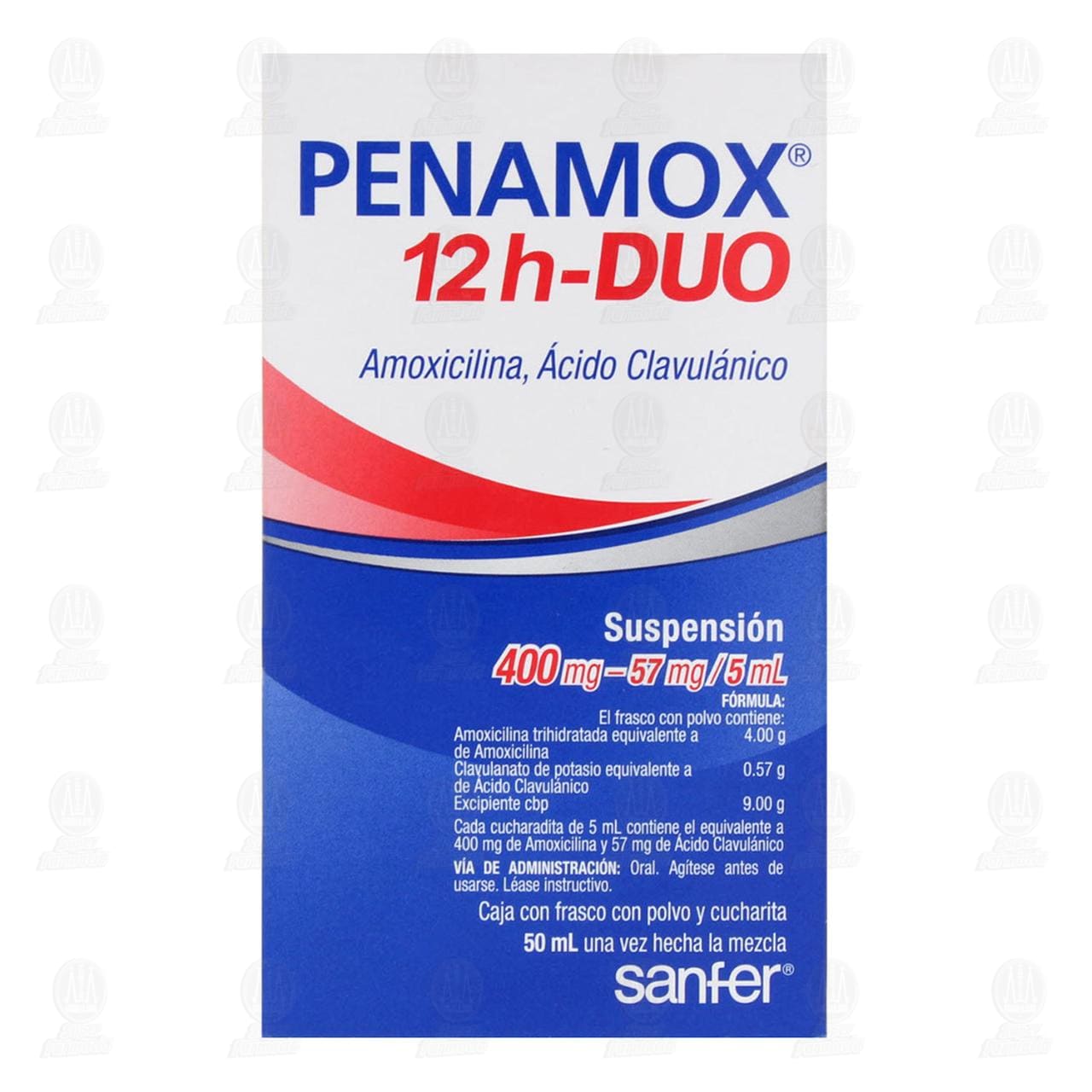 Penamox 12h Duo 400mg/57mg/5ml, Suspensi&oacute;n 50 ml. image number 2