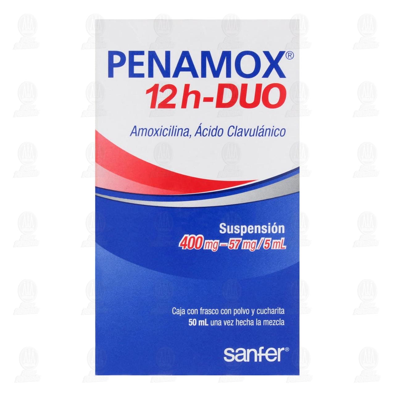 Penamox 12h Duo 400mg/57mg/5ml, Suspensi&oacute;n 50 ml. image number 1